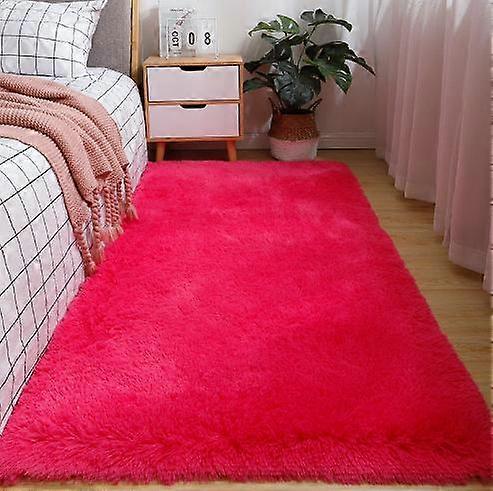Modern simple silk wool carpet for living room and bedroom non-slip long hair sofa bedside blanket full soft absorbent floor mat