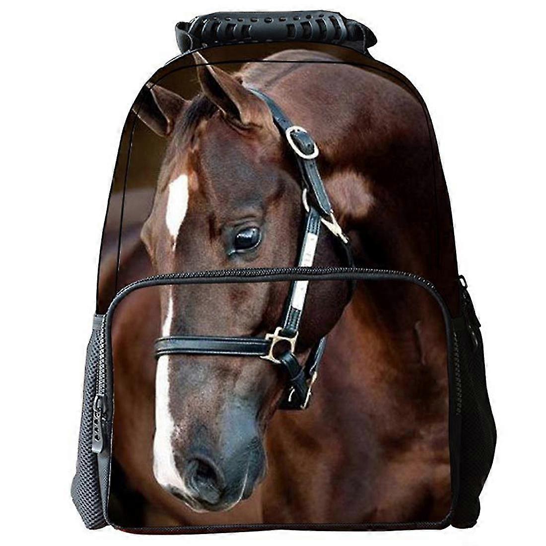 Mochila Unisex con estampado de caballo en 3D