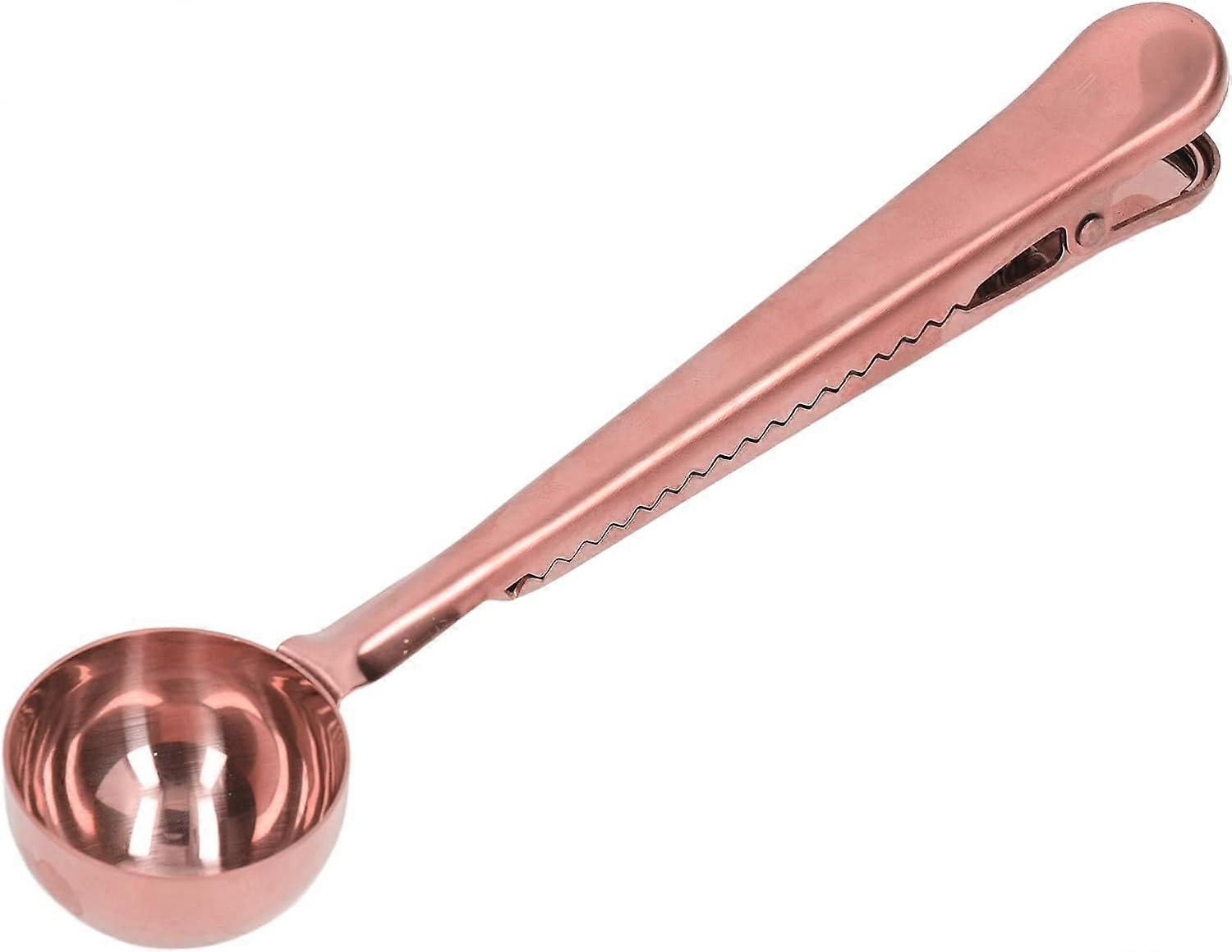 Coffee Spoon Seal Clip Seal Deepening Design Convenient And Practical Drinking Tools (Rose Gold) (1Pcs)