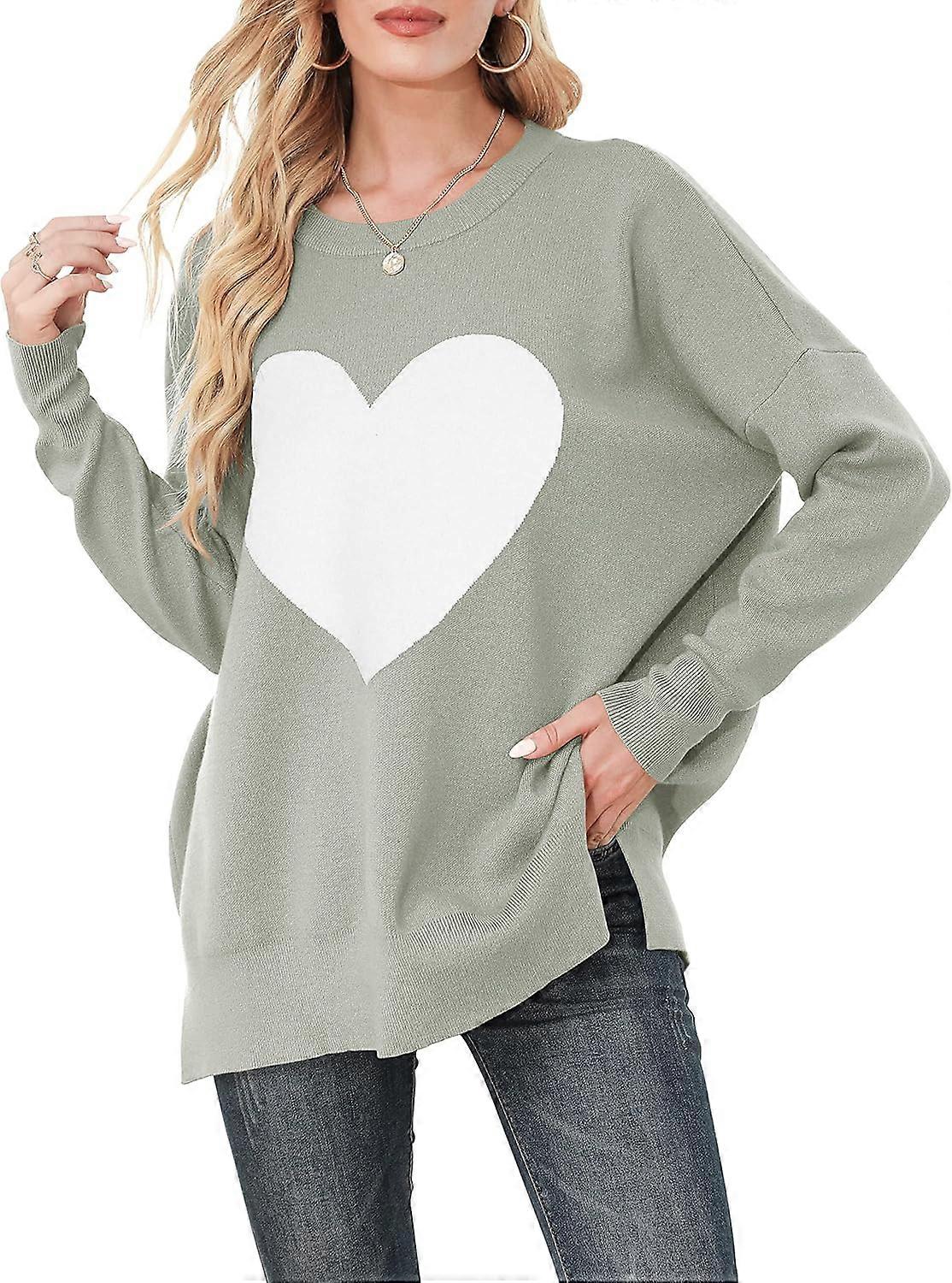 Women's Crewneck Batwing Sleeve Oversized Ribbed Knit Pullover Sweater Top