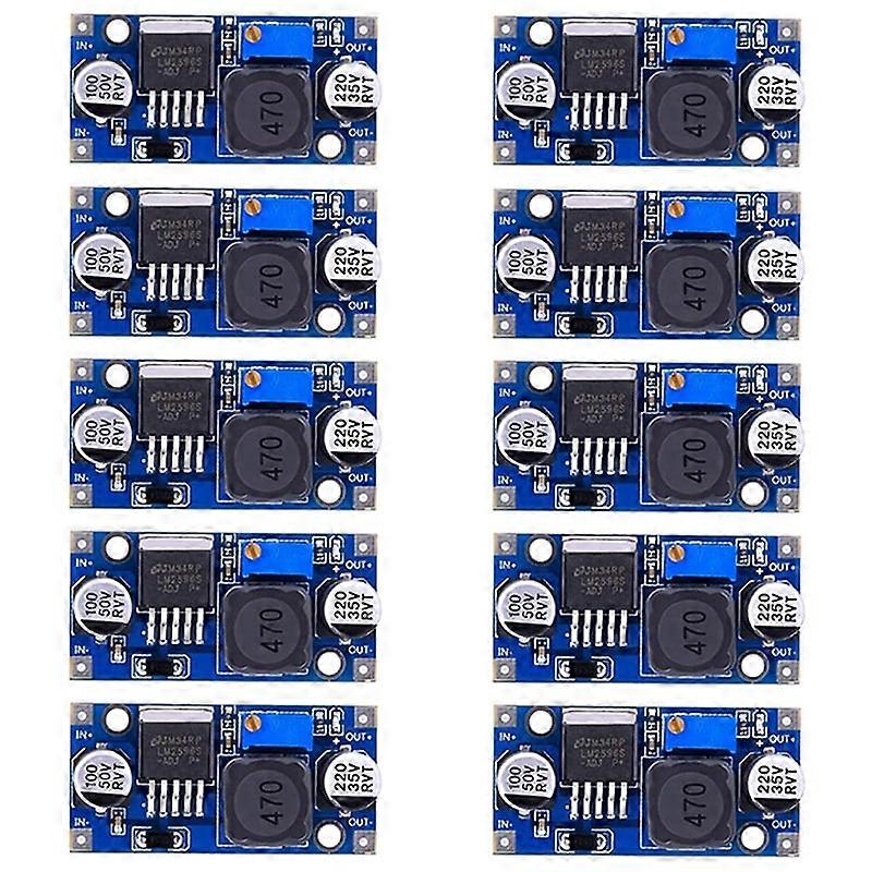 10 Pack LM2596 DC-DC Adjustable Buck Converter 3.0-40V to 1.5-35V Power Supply Step Down Voltage Regulator Module
