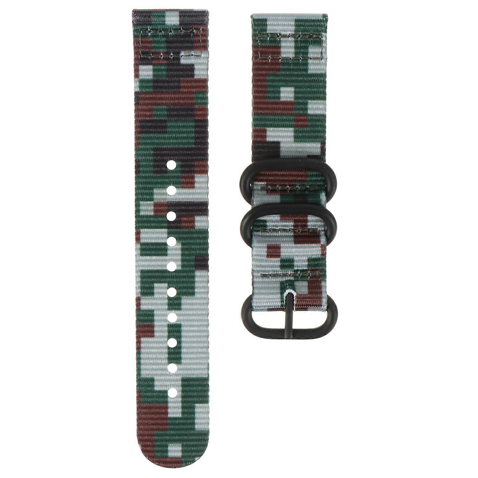 Thickened Camouflage Watch Strap Nylon Watchband Smart Watch Replacement
