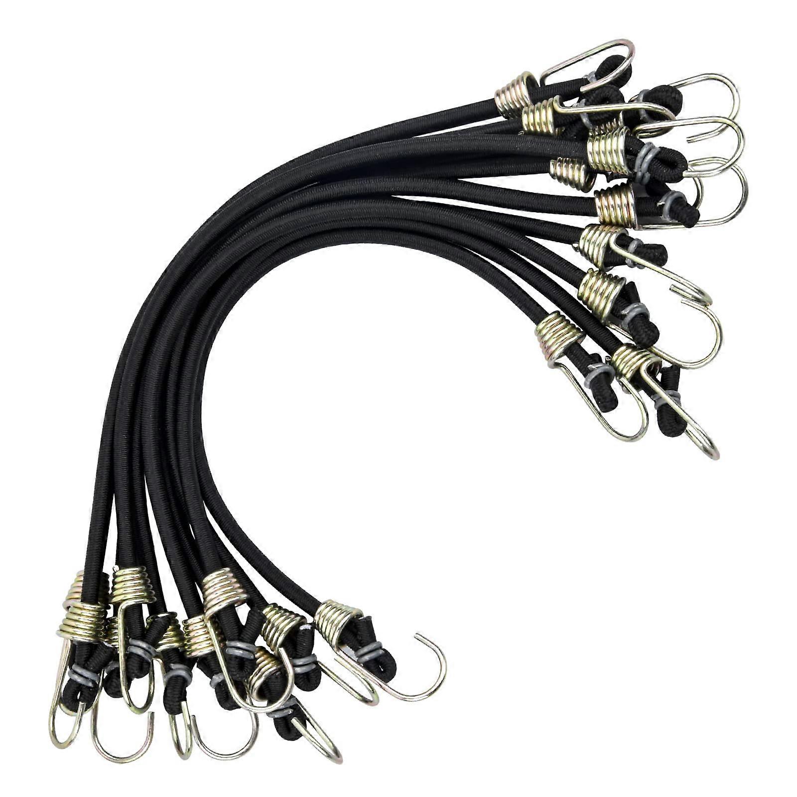 10 Pieces Bungee Cords with Mini Bungee Hooks Universal Heavy Duty Bungee Cords Bungee Cords with He