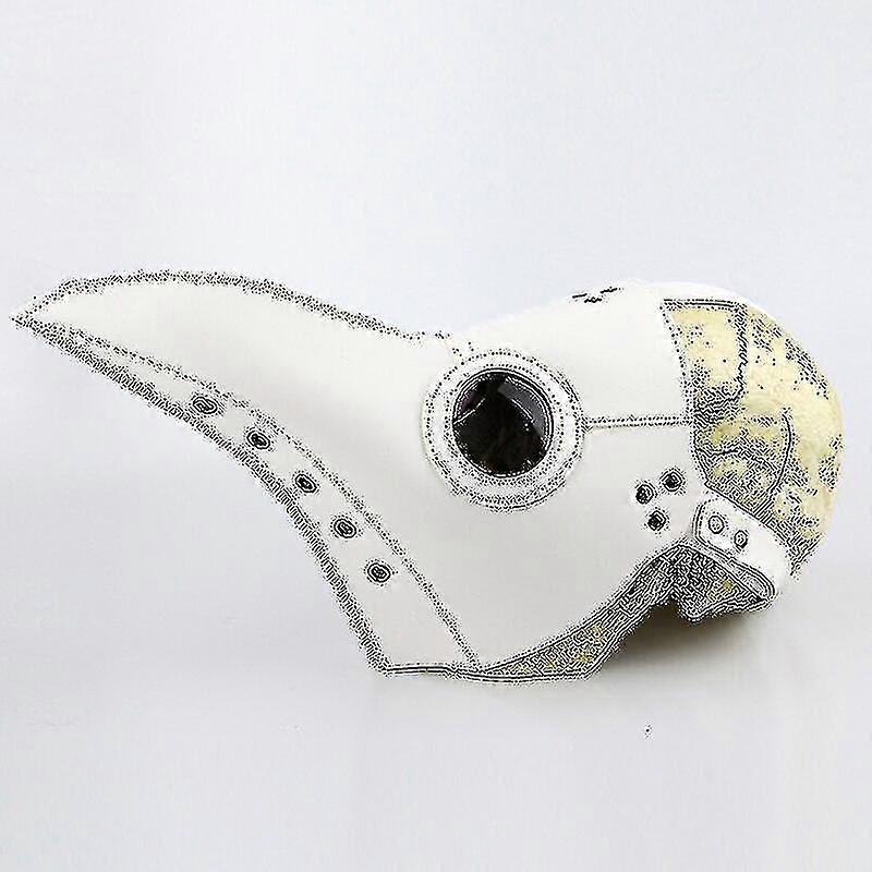 Άσπρη πανούκλα γιατρός Bird Mask Role Play Party Activity Clothing Props Λευκό/Μαύρο/Καφέ Υψηλής ποιότητας
