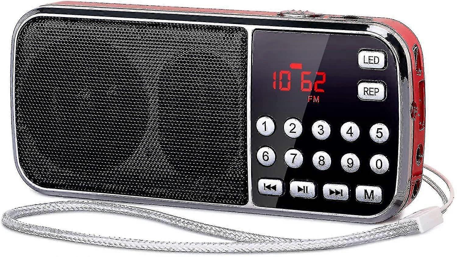Portable Bluetooth Radio With Led Torch, Rechargeable Battery Powered