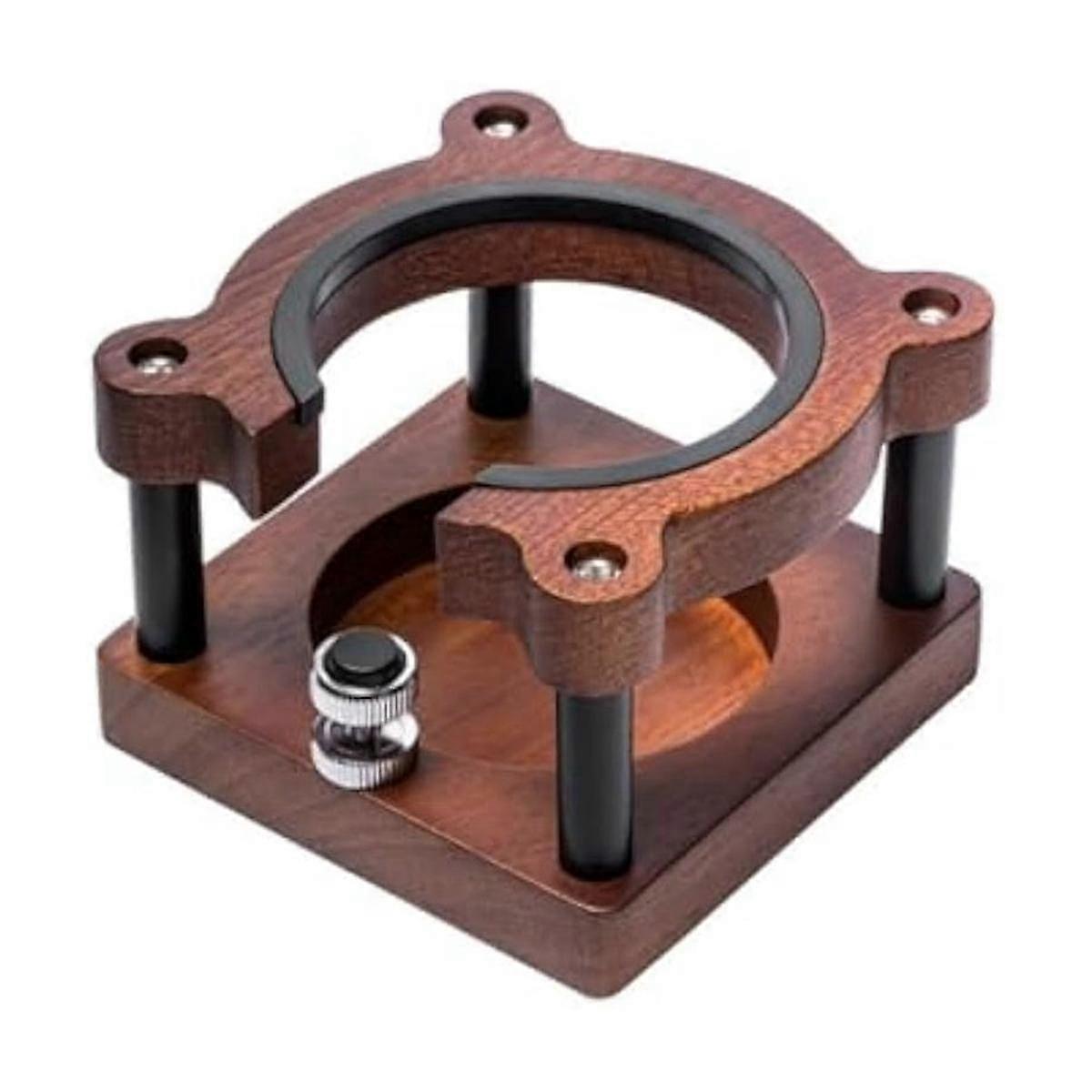 Coffee Tamper Holder,Wooden Coffee Tamper Station Espresso Tamping Station Portafilter Holder for E
