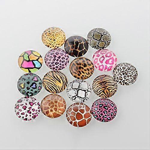 200 Pcs 20mm Printed Glass Cabochons Flatback Dome Cabochons Mosaic Tile