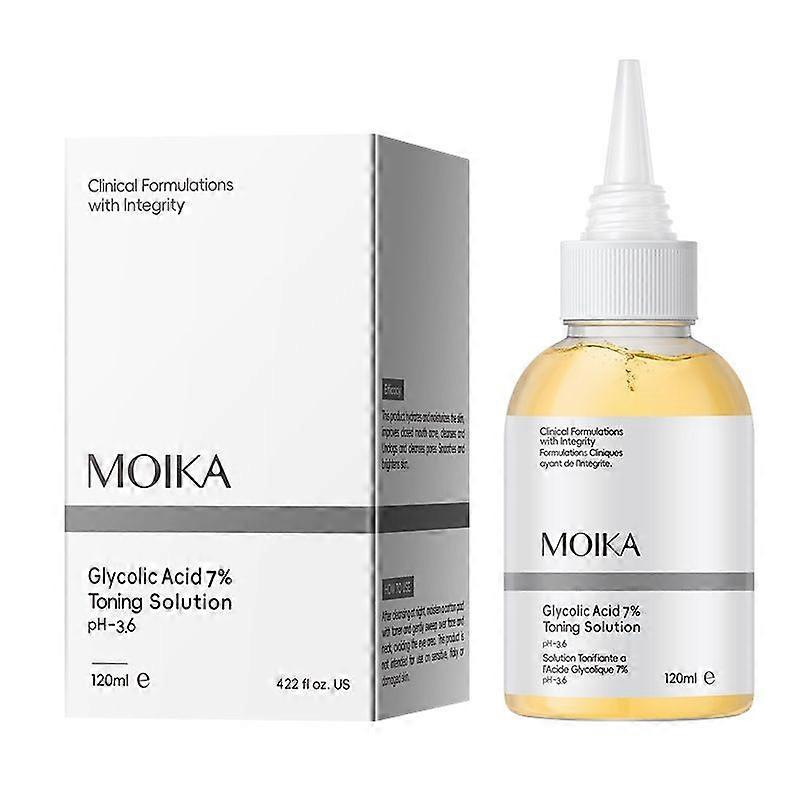 Glycolic Acid 7% Toner Exfoliating and Moisturizing Toning Solution for Smoother Skin, 120ml Exfoliating Toner
