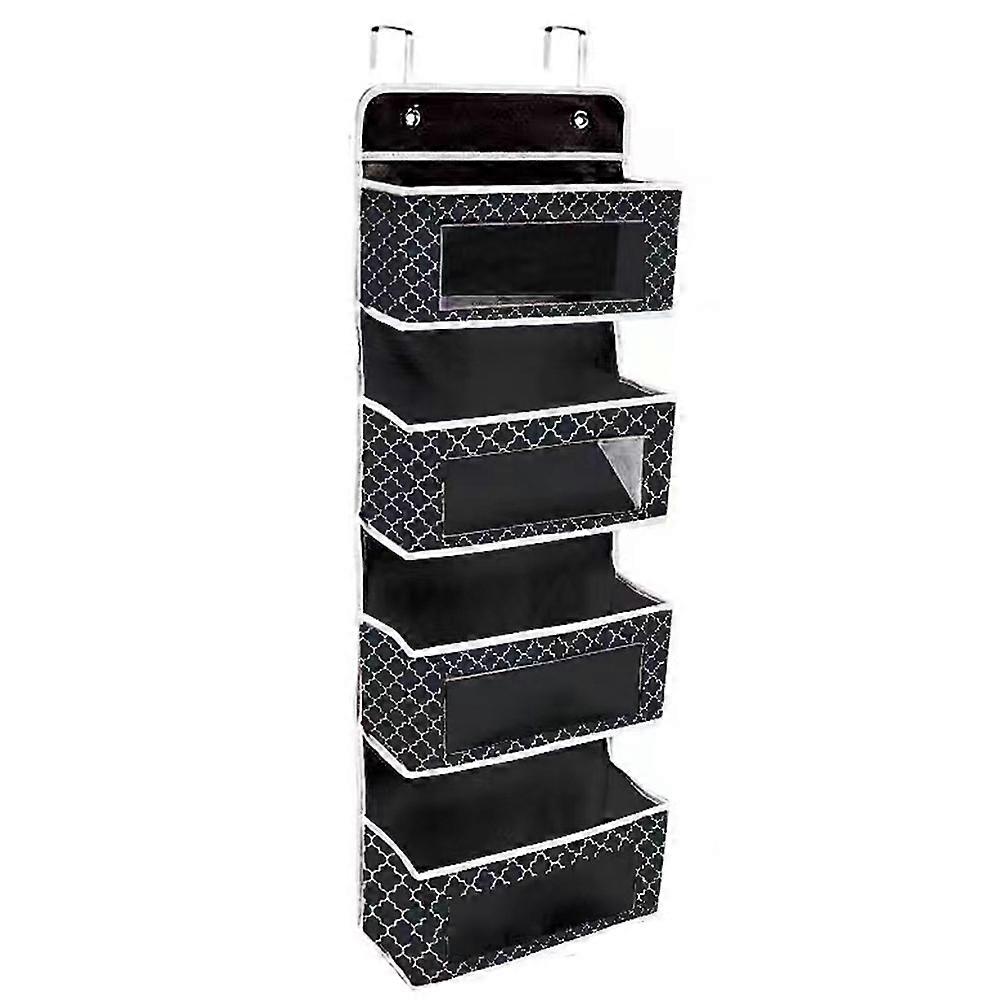 Type B Non-woven Fabric 4 Layer Storage Bag Home Wardrobe Door Back Hanging Organizer