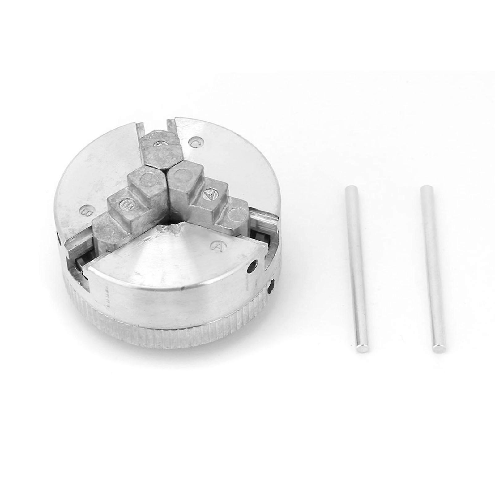 Z011 Zinc Alloy 3-Jaw Chuck Clamp for Mini Metal Lathe, Durable Lathe Accessory with Strong Grip and Precision Holding
