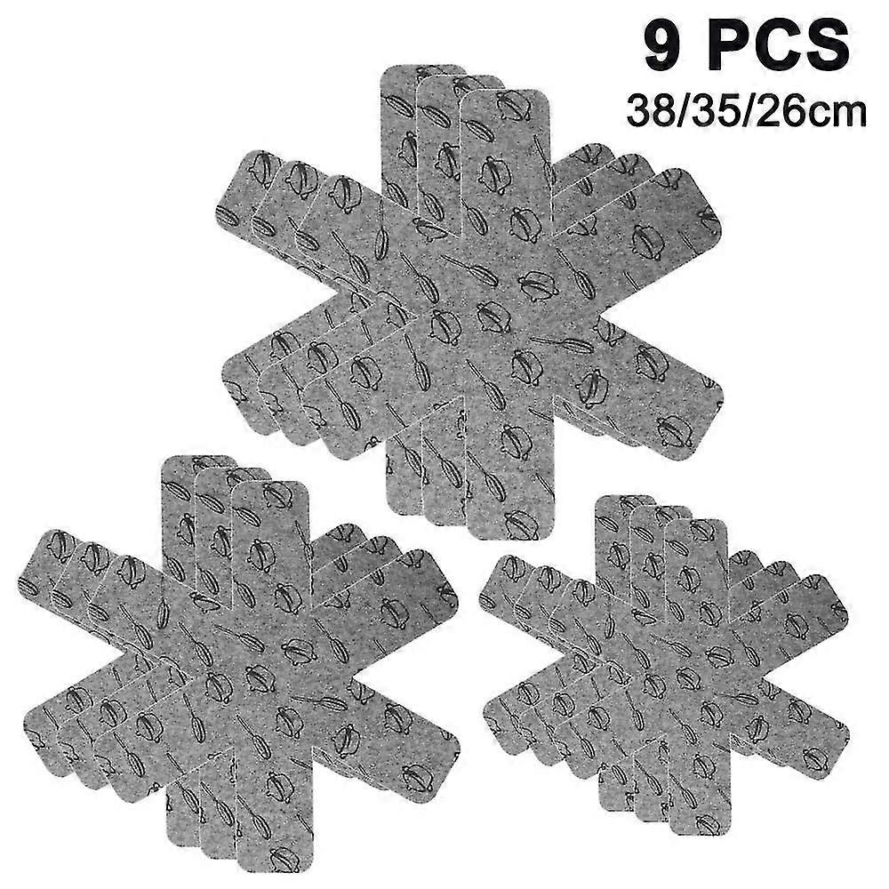 9 Piece Set Pan Protectors 3 Different Sizes Stacking Pan Protector Prevent Scratching, Separate And Protect Your Dishes Protector Pan Separator Pads