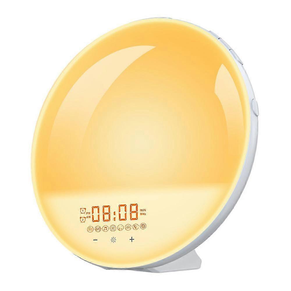 Simulate Sunrise And Sunset To Help Sleep Colorful Atmosphere Led Small Night Light Natural Wake-up Light Alarm Clock