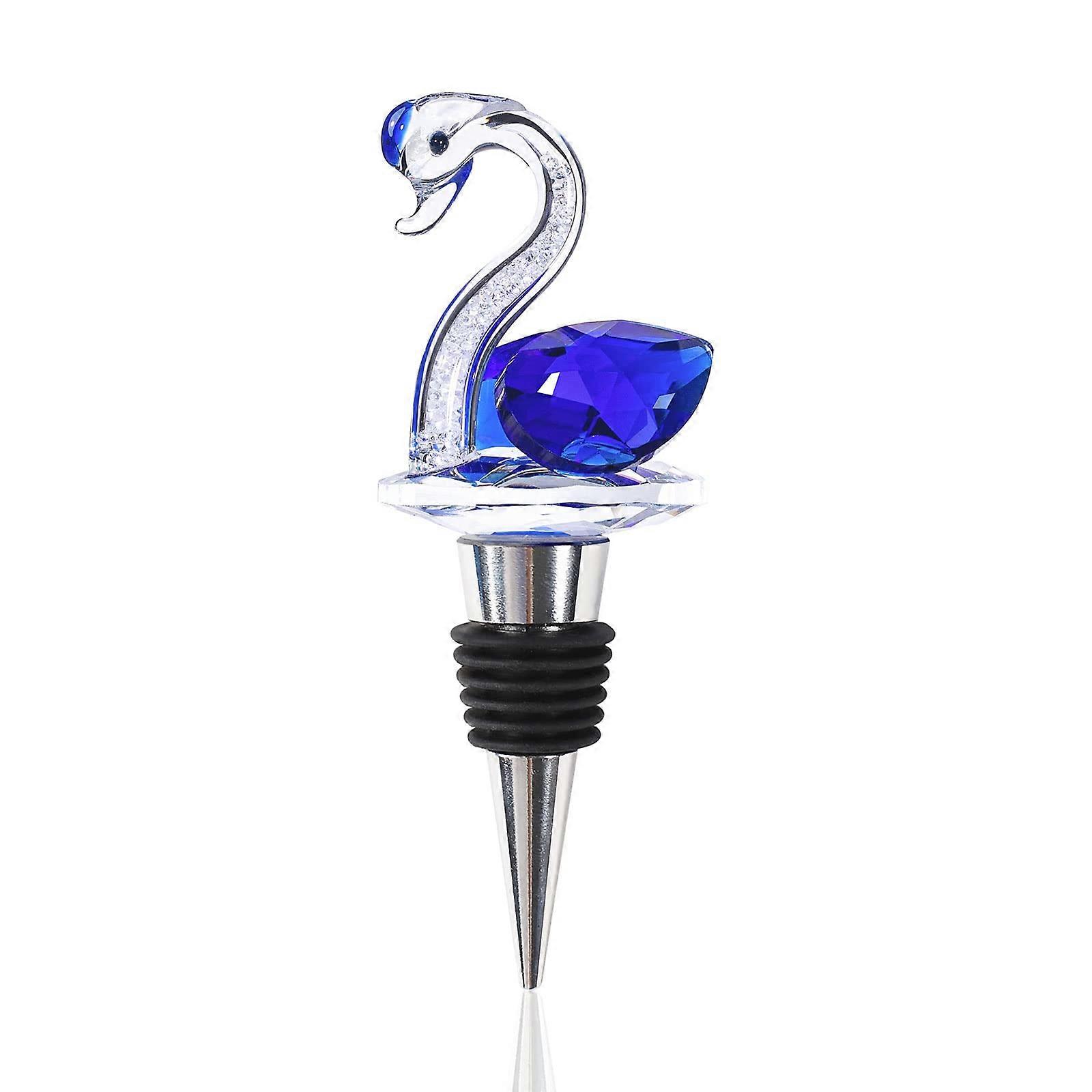 Crystal Diamond Design Silicone Wine Bottle Stopper, Reusable Bar Accessory, Wedding Gift, Elegant Party Decor, Clear