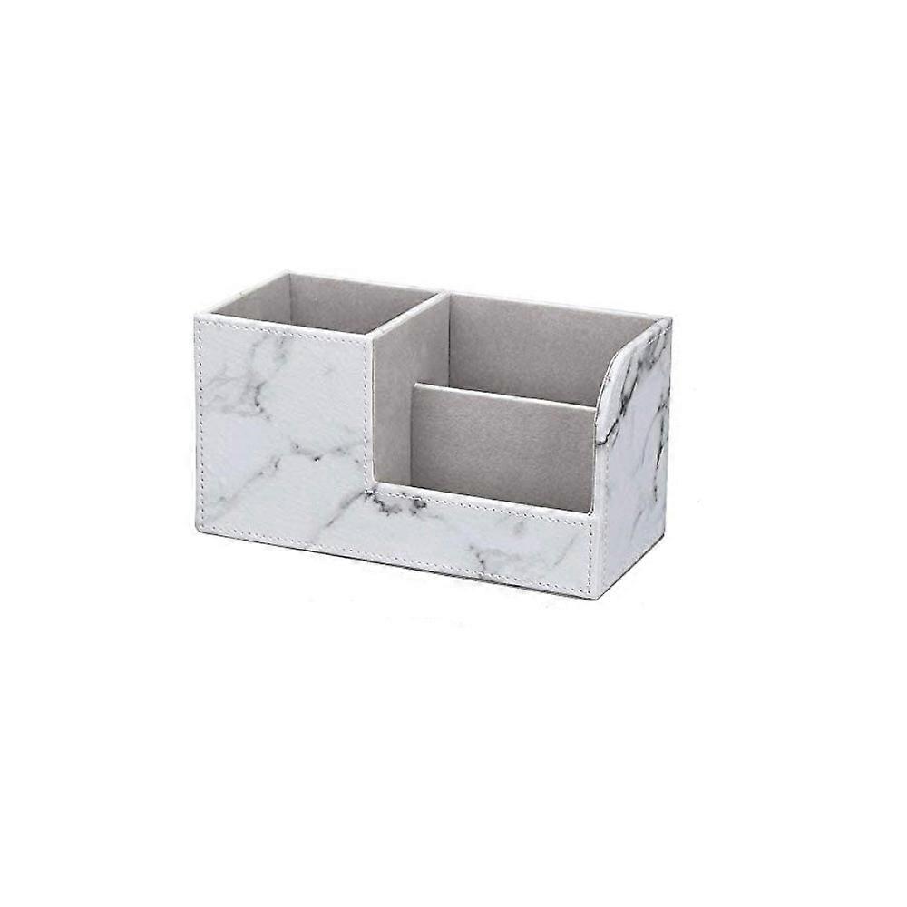 Desk Organizer 3 Storage Compartments PU Leather