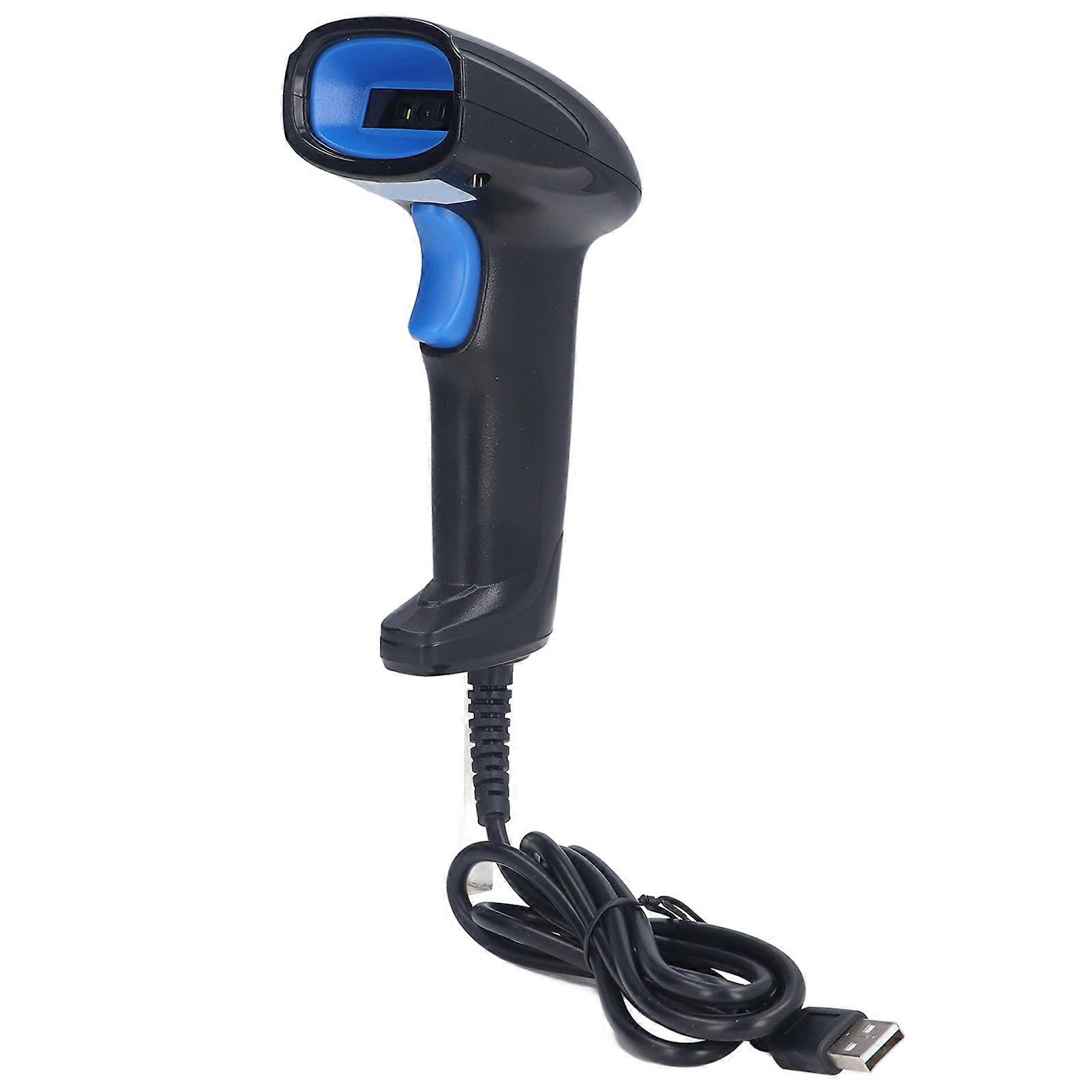 2D Handheld Barcode Scanner High Sensitivity CMOS Sensor Wired USB Barcode Reader for Supermarket Libraries Warehouses