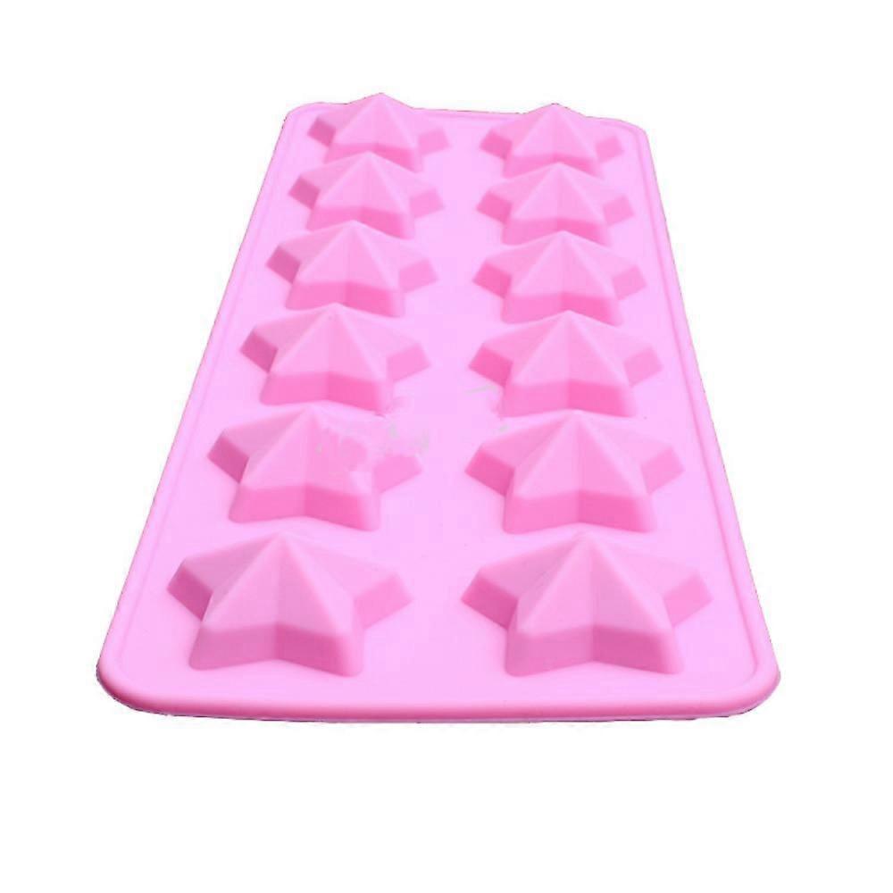 Murong Star Chocolate Mold,reusable Five Pointed Star Silicone Mold for Making Chocolates,ice Cubes,jellies and Candies