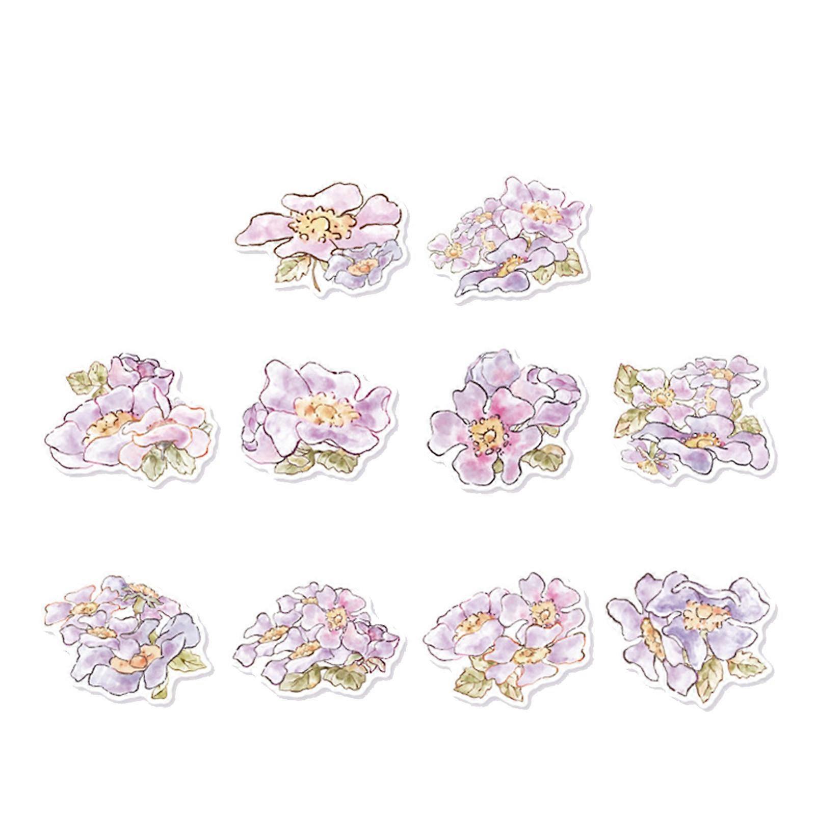 30pcs Flower Stickers Multi Purpose Unique Floral Decorative Stickers for Handbook Notebook Album