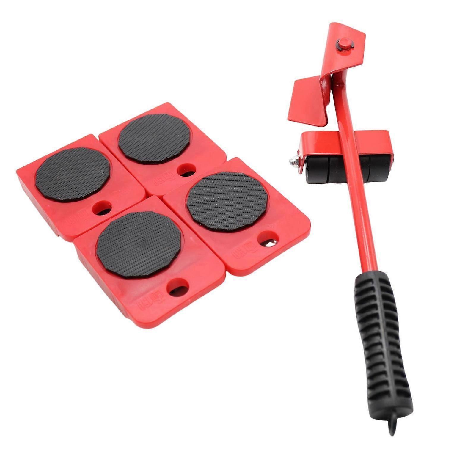 1 Set Furniture Lifter Mover Tool with Crowbar Heavy Duty Furniture Mover with Wheels Household Appliance Roller Furniture Moving Dolly Slider