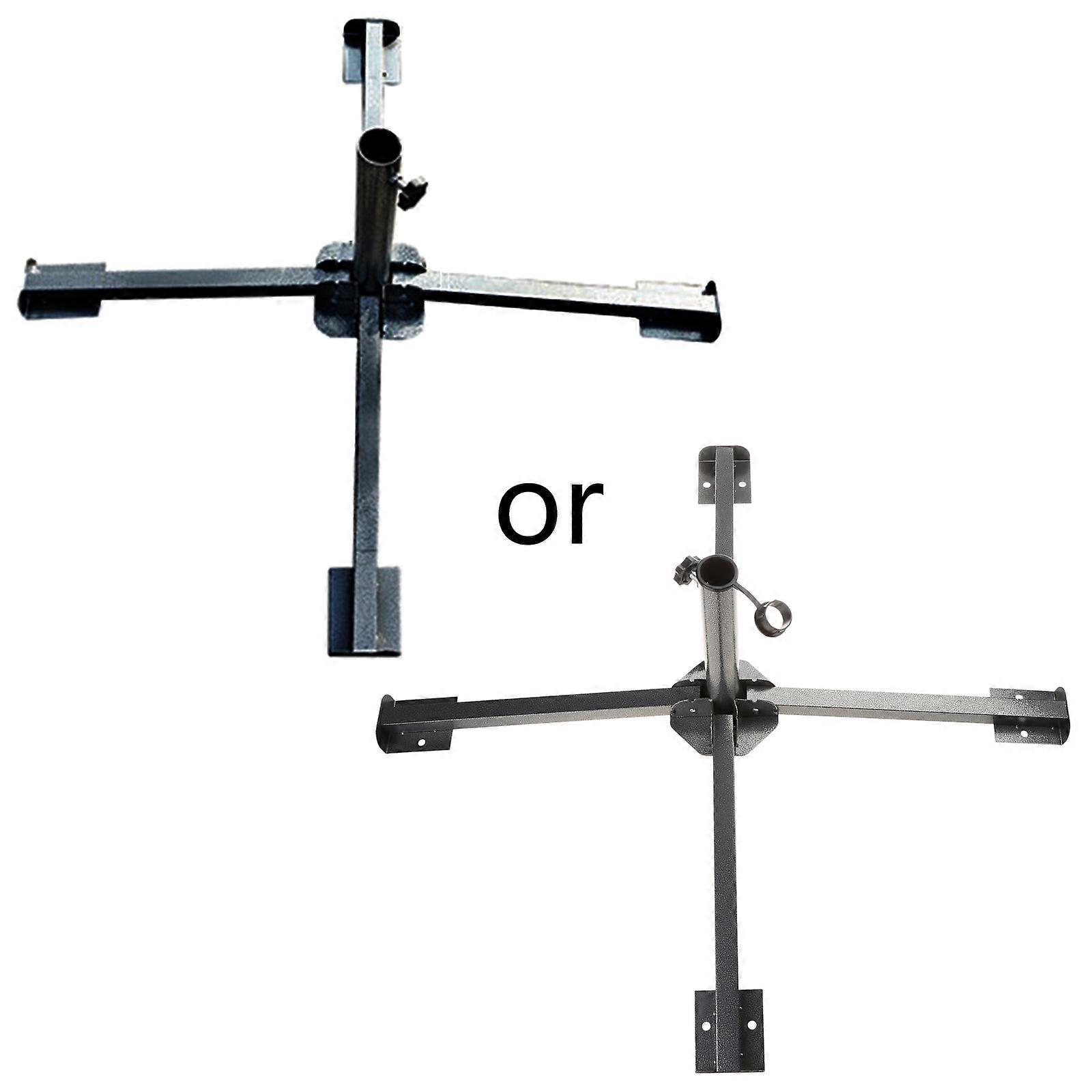 クロスアウトドア傘ベースサンシェードアンカーメタル調整可能折りたたみ式ブラック用