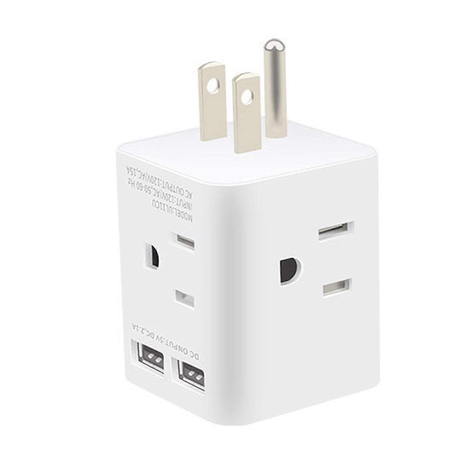 Multi-Plug Wall Outlet Extender, 4 πρίζες AC, 2 θύρες USB