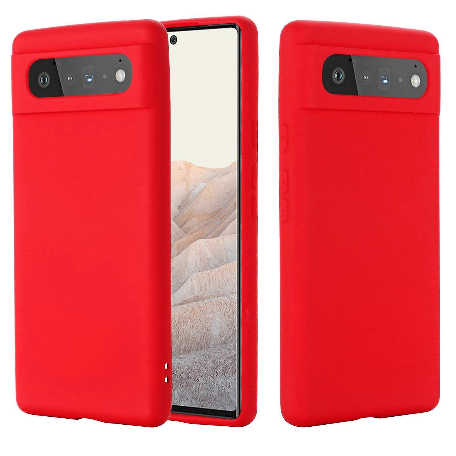 For Google Pixel 6 Pure Color Liquid Silicone Shockproof Full Coverage Case