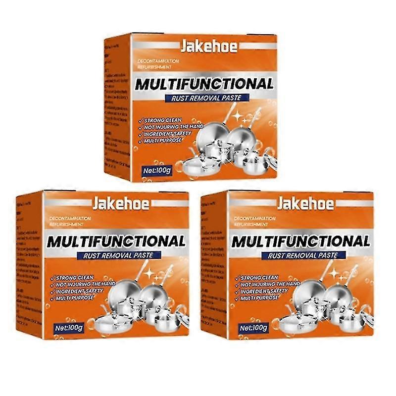 3 יחידות הדבק לניקוי נירוסטה רב תכליתי מנקה מתכת הדבק להסרת חלודה משחת ניקוי יעילה לכיורים סירים ברז