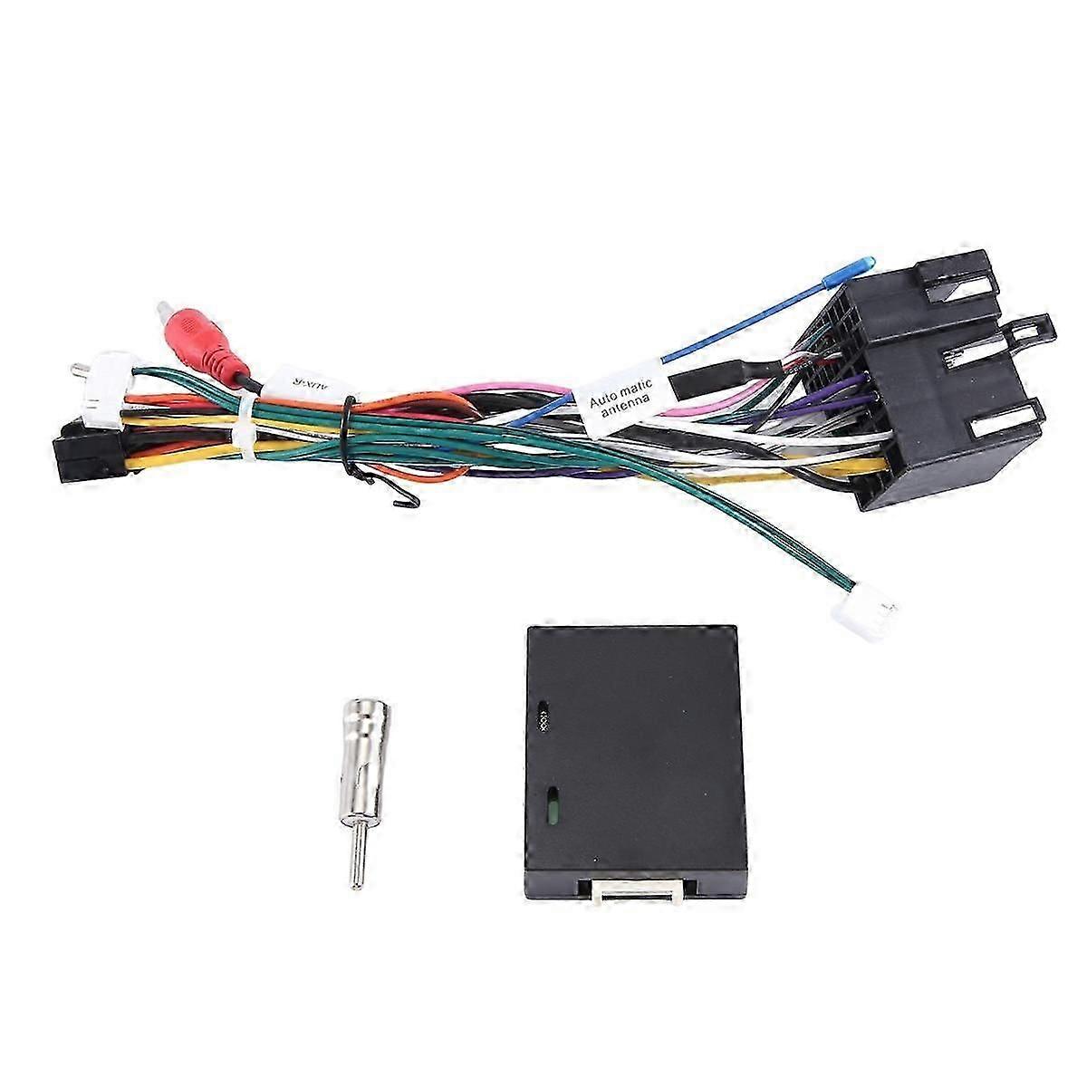 Car Android Radio CANBus Cable Power Wiring Harness Socket Adapter with CAN Bus Decoder for 147 159