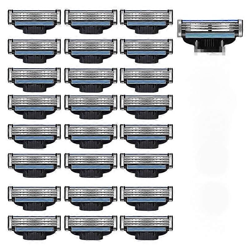 32 PCS 3-layer Razor Blades Compatible Gillette Mach Manual Razor Razor Blades compatible Men