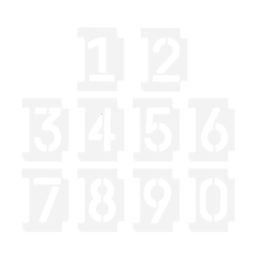 2 Sets Curb Stencils Reusable Number Stencils for Mailbox Address Painting