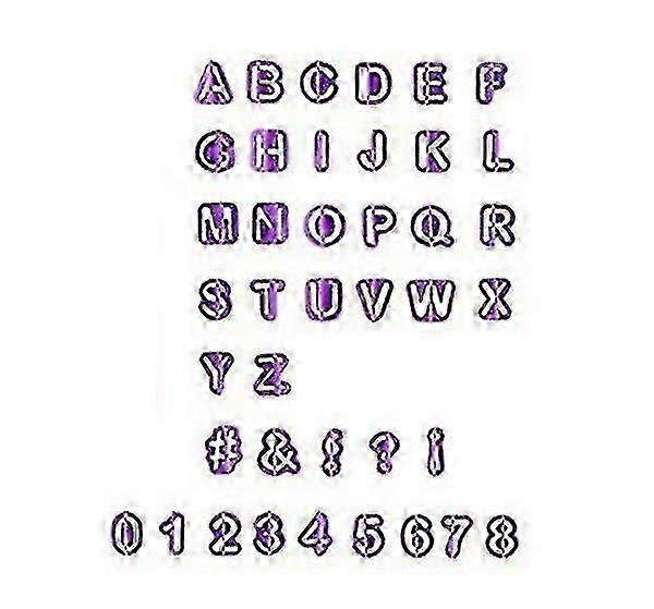 40 Pcs Cookie Cutter Letters,numbers And Punctuation Marks