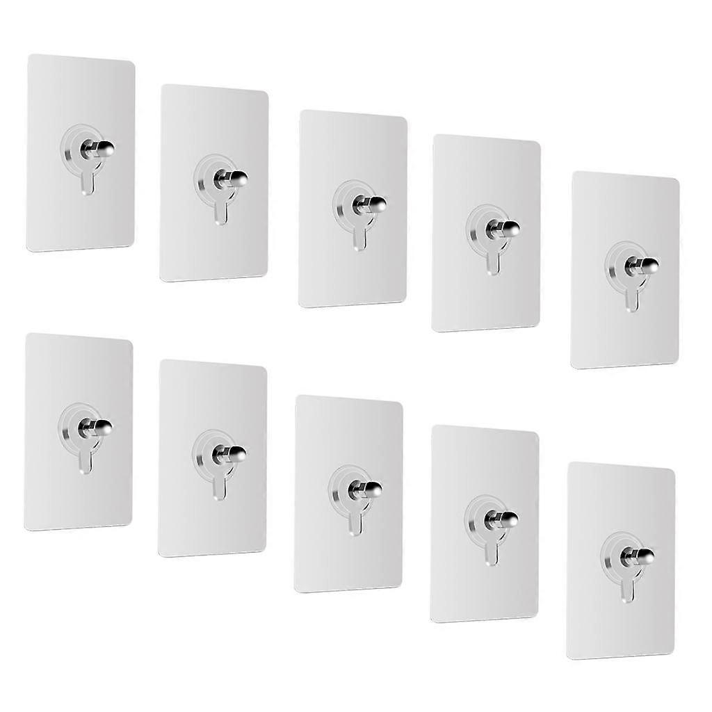 10 pcs Adhesive Nails Wall Poster Non-Trace Stick Wall Hook Durable Practical