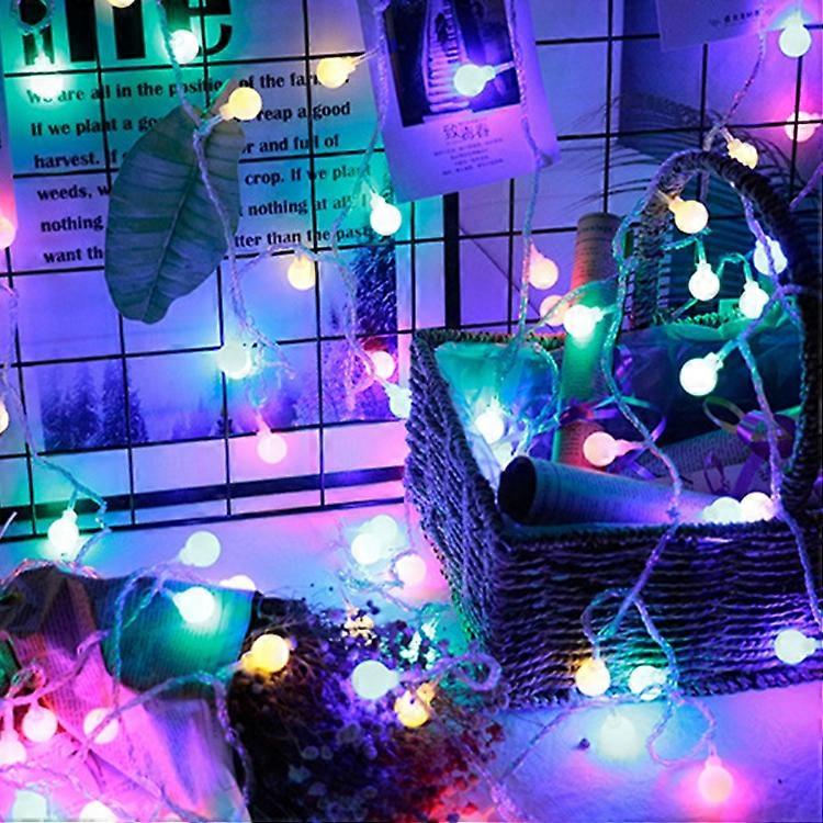 LED αδιάβροχο φως μπάλα χορδών φεστιβάλ εσωτερική και εξωτερική διακόσμηση πολύχρωμα 30 LEDs -EU Plug