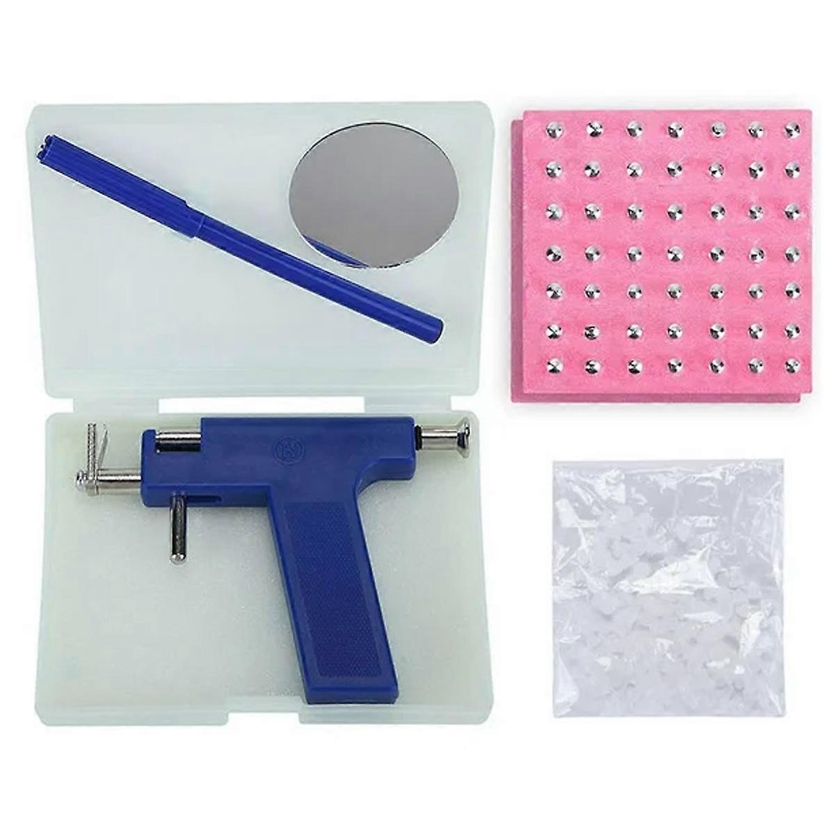 Øre, nese, navle, kroppsblå punkteringspistol+98 øredobber