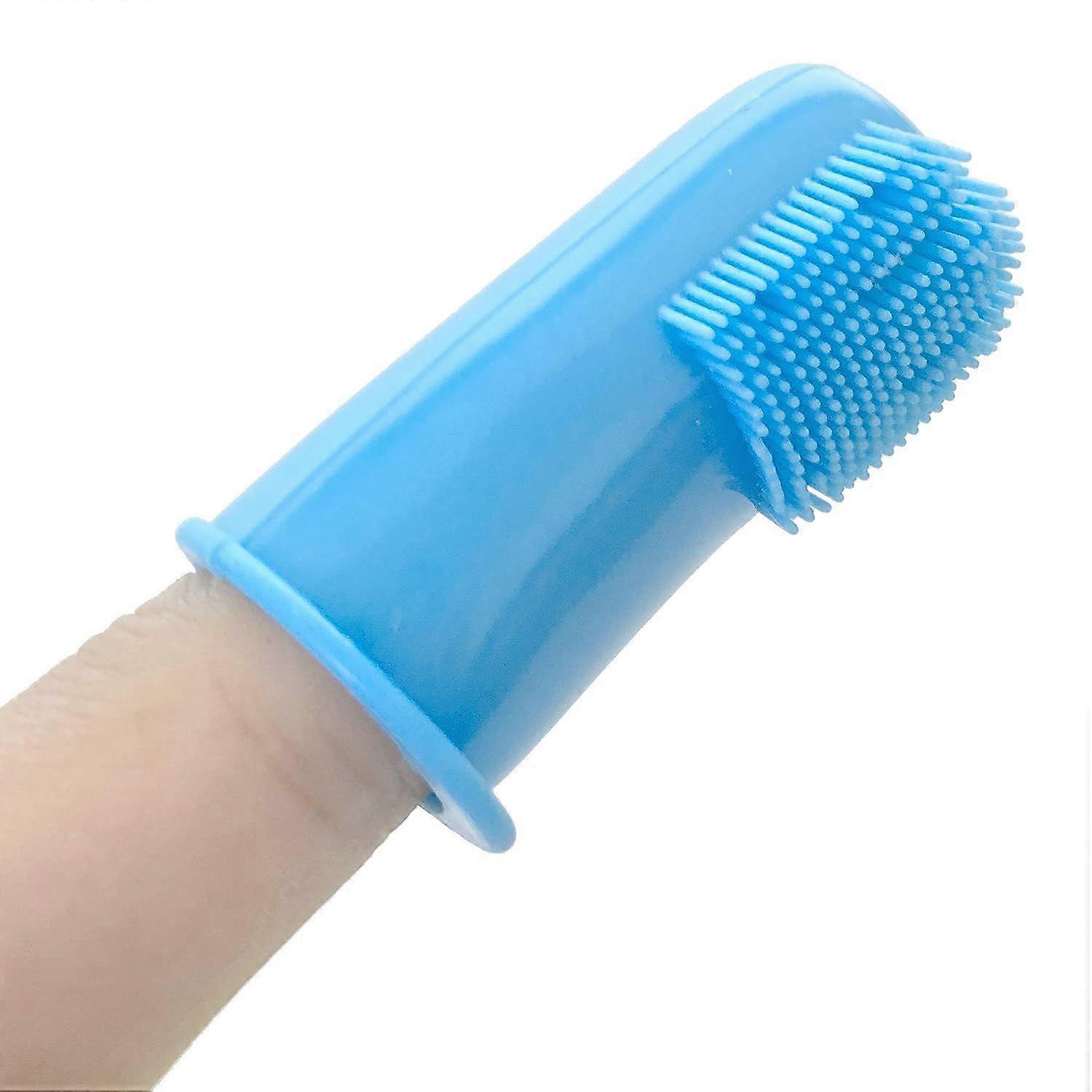 مجموعة فرش أسنان إصبع من 6 - فرشاة أسنان للكلاب الكبيرة والصغيرة والقطط ومعظم الأليفة