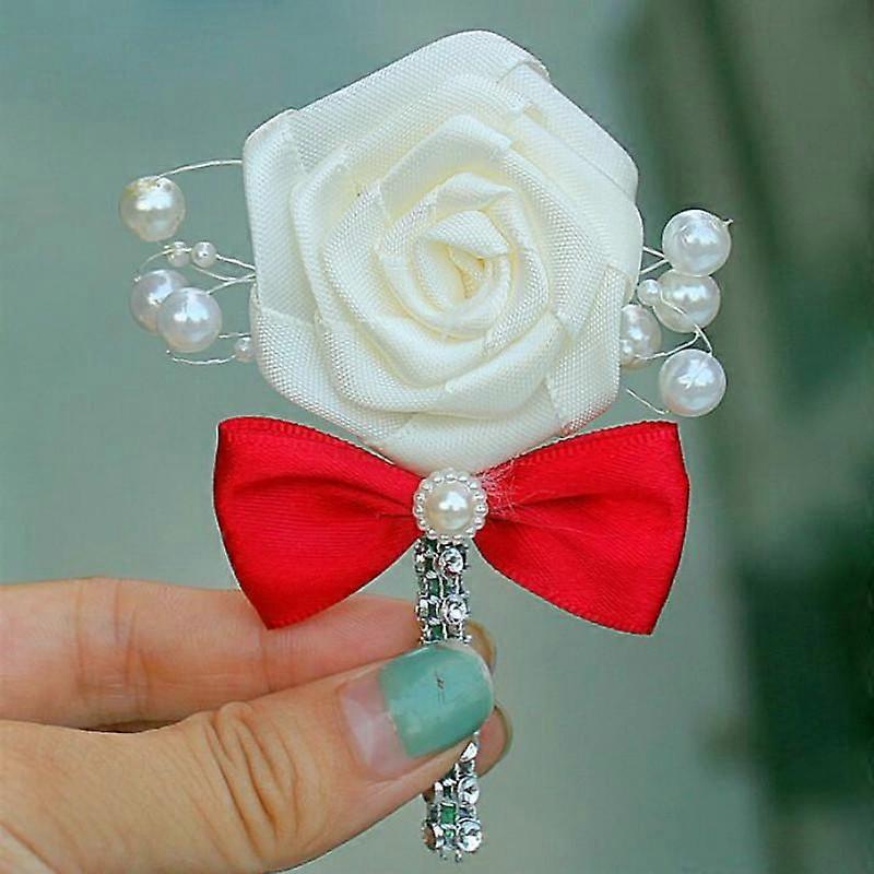 The Stylish Flower Shaped Brooch Is Studded with Pearls