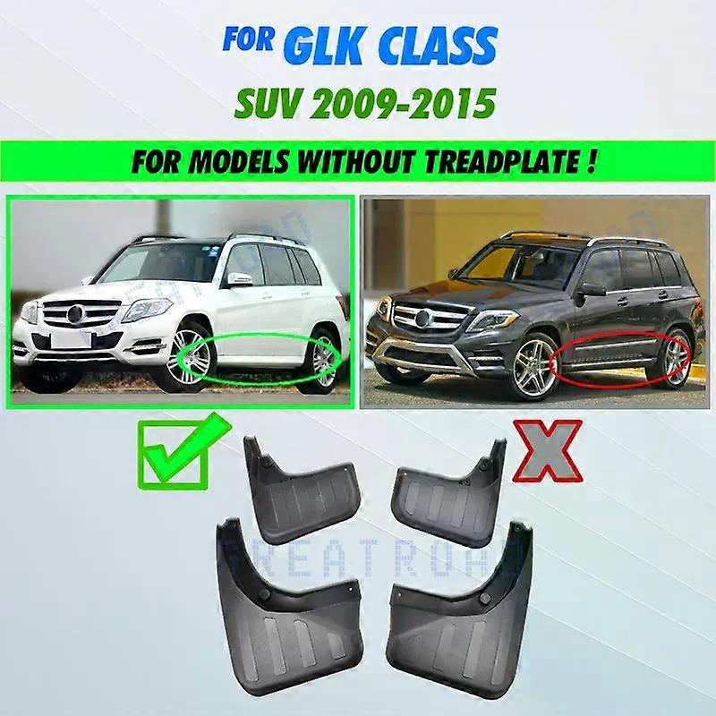 Set Molded Mud Flaps For Mercedes-Benz GLK-Class X204 2009 - 2015 Splash Guards Mudguards Mudflaps 2009 2010 2011 2012 2013 2014