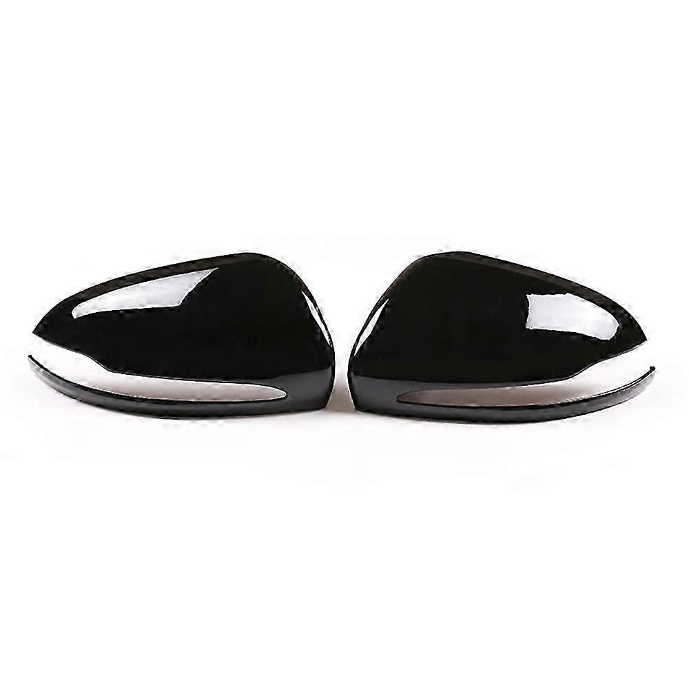 LHD Car Rearview Mirror Cap Cover Trim Compatible with C W205 E W213 GLC-Class X253 S Class W222(Bla