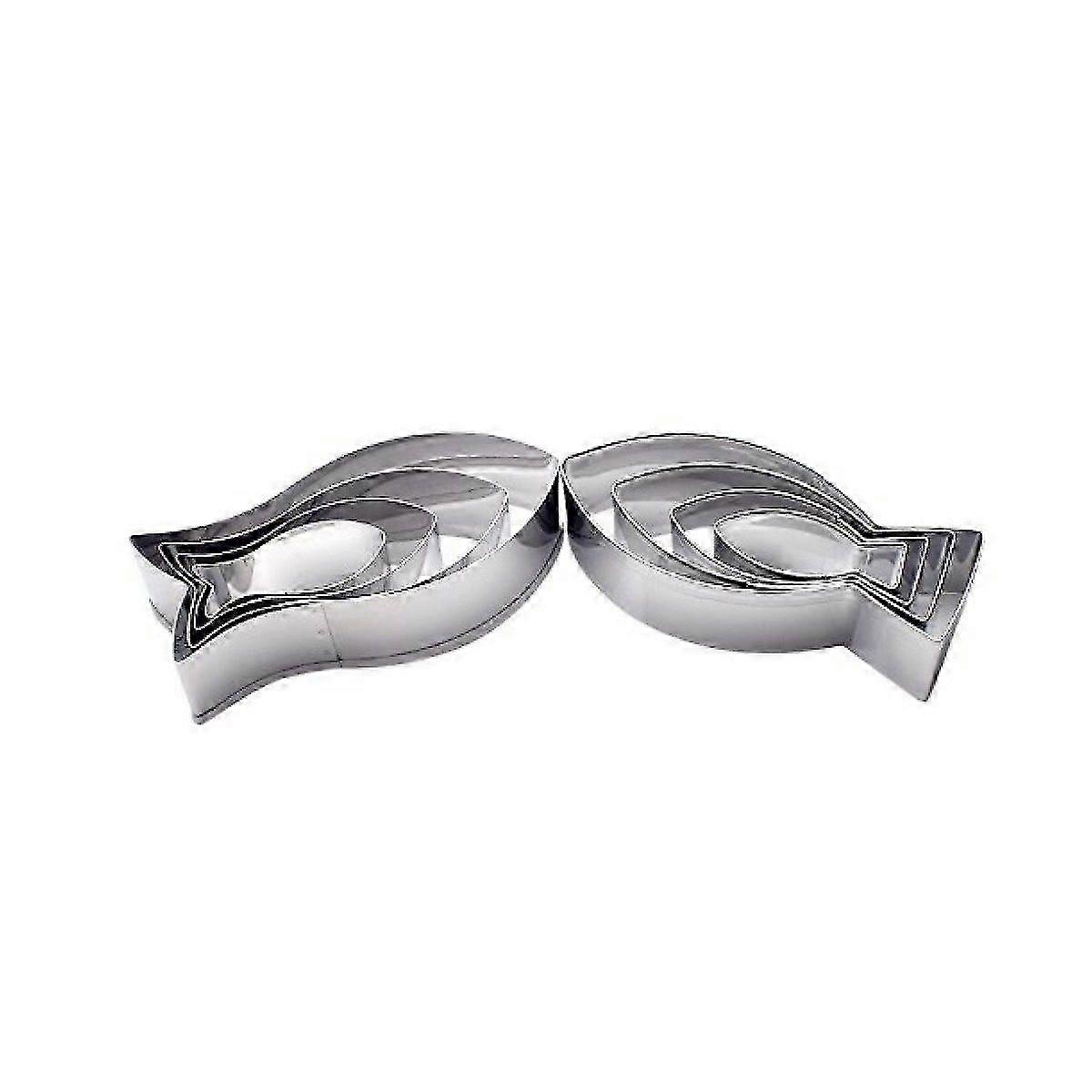 8pcs/set Stainless Steel Fish Biscuit Cutters Fish Shape Cutters Biscuit Cutter for Baking