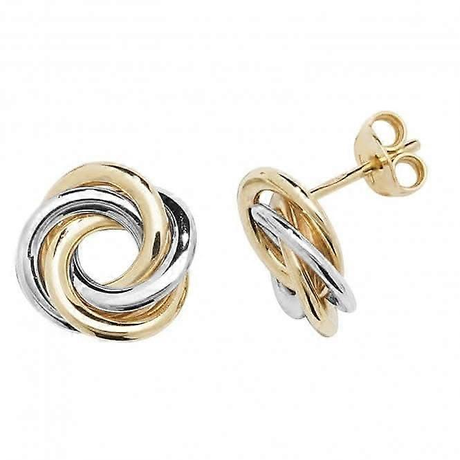 Boucles d’oreilles en or jaune et blanc 9 carats ES550