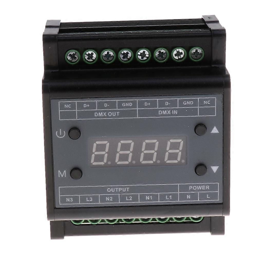 DMX302 DMX Triac Dimmer Led Brightness Controller AC90-240V TRIAC 3-Output