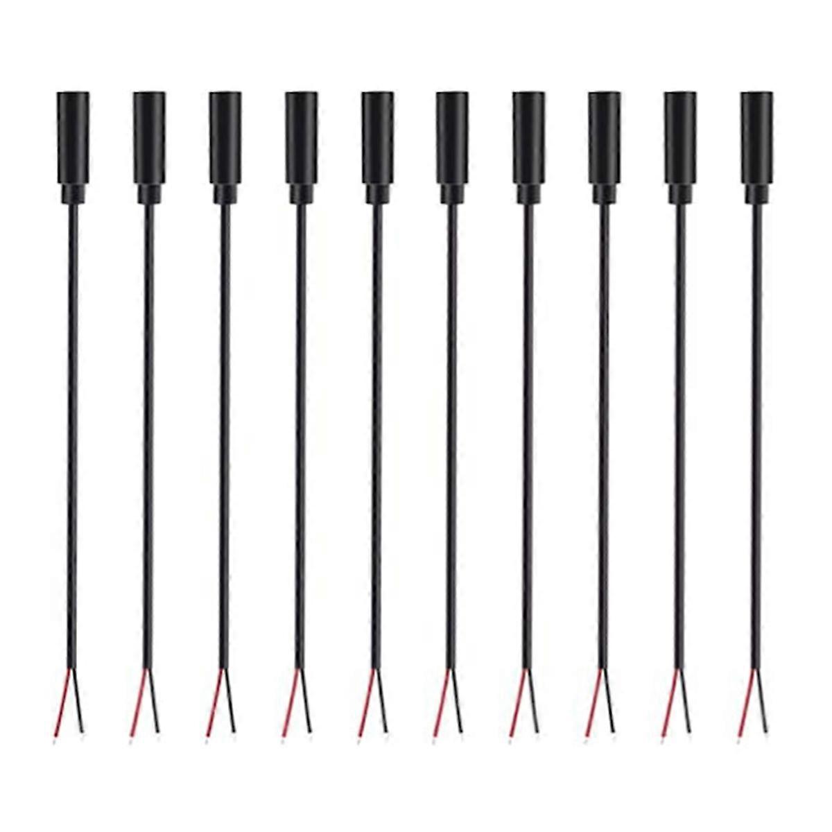 10Pcs 3.5mm Female Jack to Bare Wire Open End 2 Pole Audio Cable