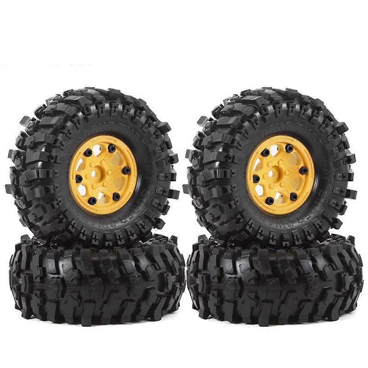 4PCS Tires for 1/10 RC Car yellow