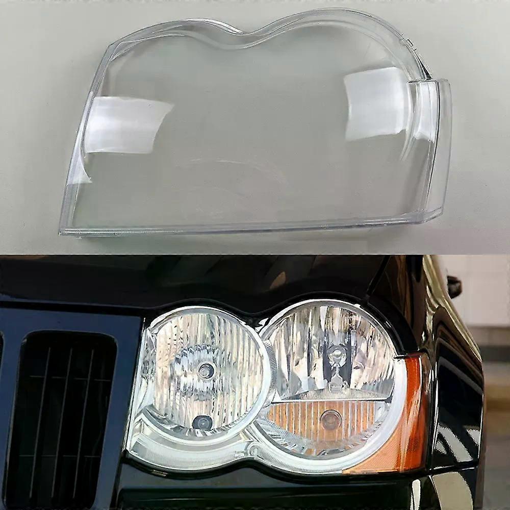 For Jeep Grand Cherokee 2007-2010 Headlight Cover Transparent Lampshade Headlamp Shell Plexiglass Replace Original Lens