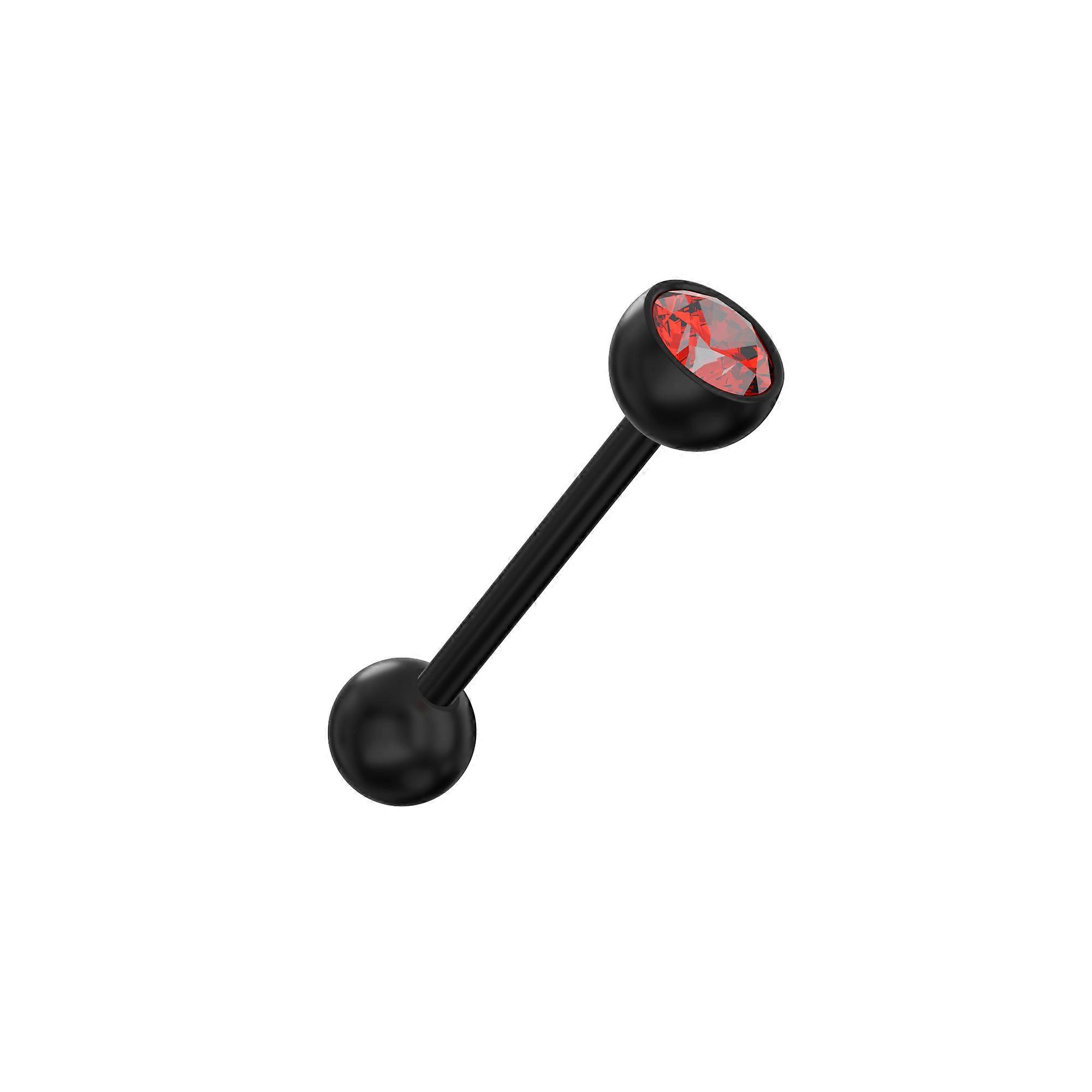 Barra recta con joya Bioflex Blackline