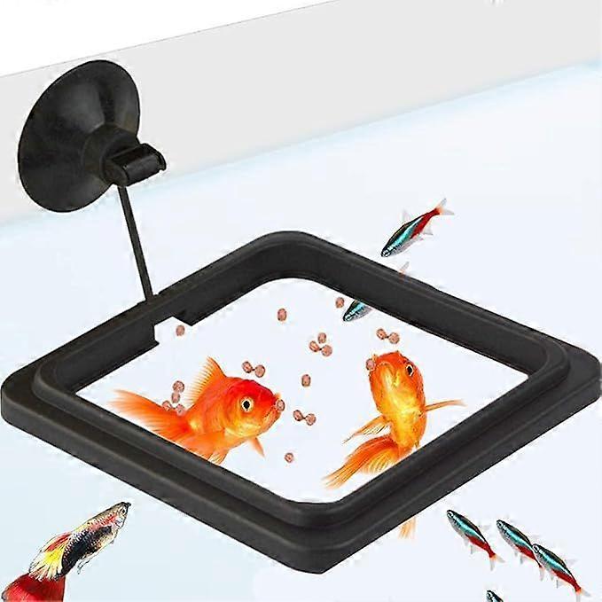 Fish Food Feeding Ring, Stop Water Turbulence from Washing Food & Floating Plants into Filter, Suitable for Flakes & Floating Fish Pellets, for Goldfi