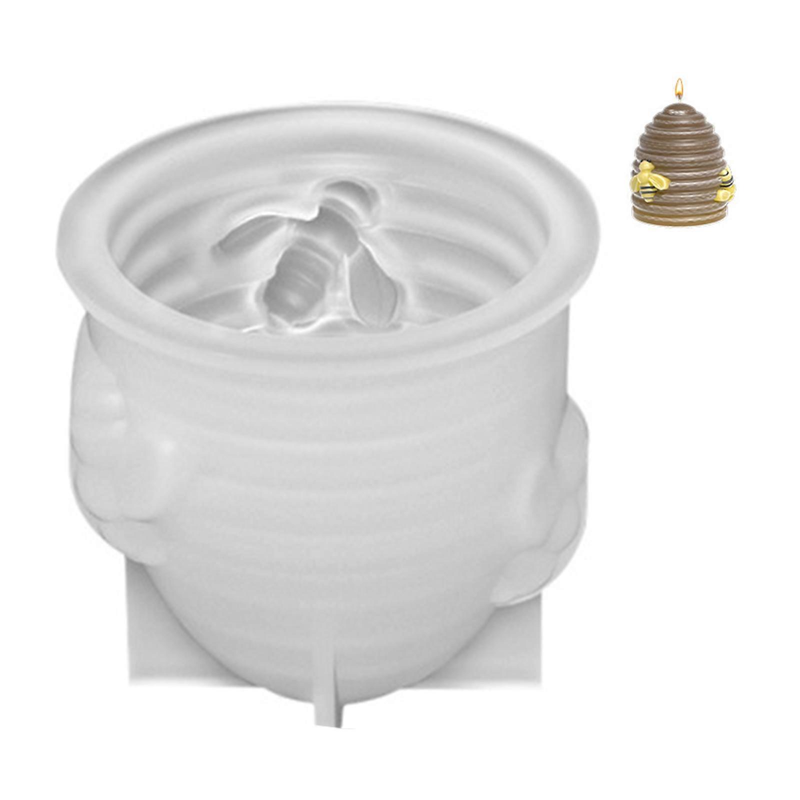 Geometric Honeycomb Candle Silicone Mold Square Beehives Soap Resin Plaster Mold Cylinder Cake Chocolate Making Decor