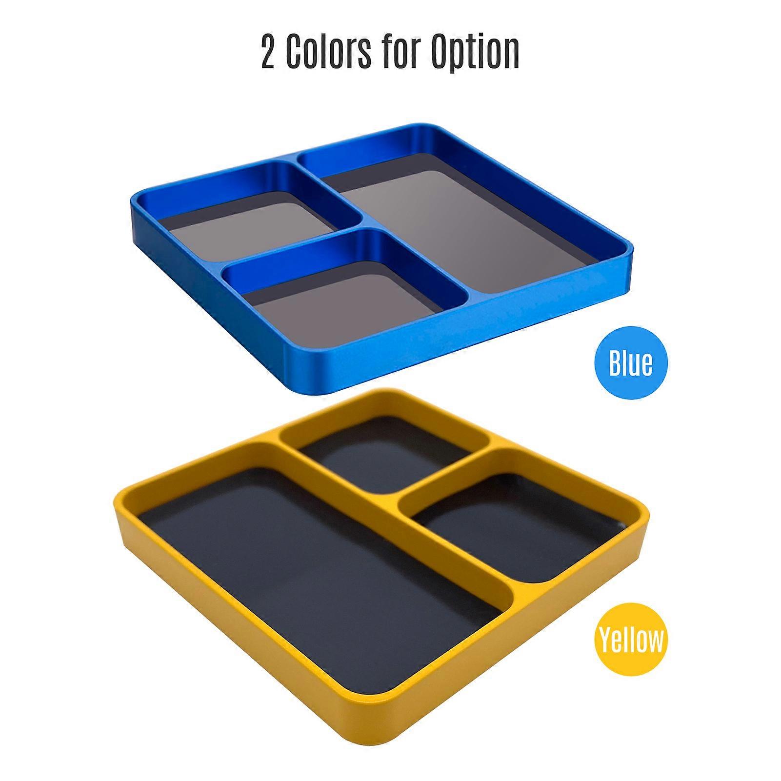Magnetic Desktop Screws Tools Parts Tray Holder Storage Plate Box Case Organizer for Metal Parts Screws Sockets Bolts Pins Organization