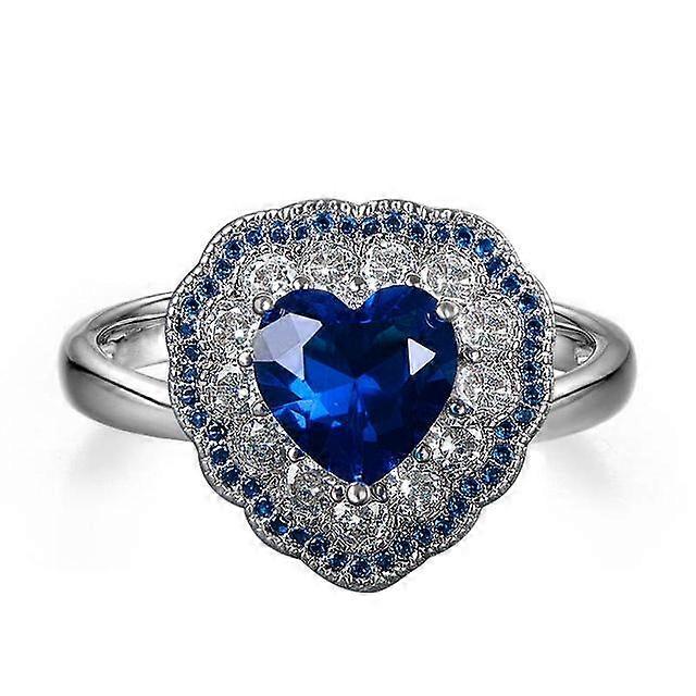 Cellacity Classic 925 Sterling Silver Ring For Charm Lady With Heart Shape Gemstones Ruby Sapphire Emerald Stone Fine Jewelry