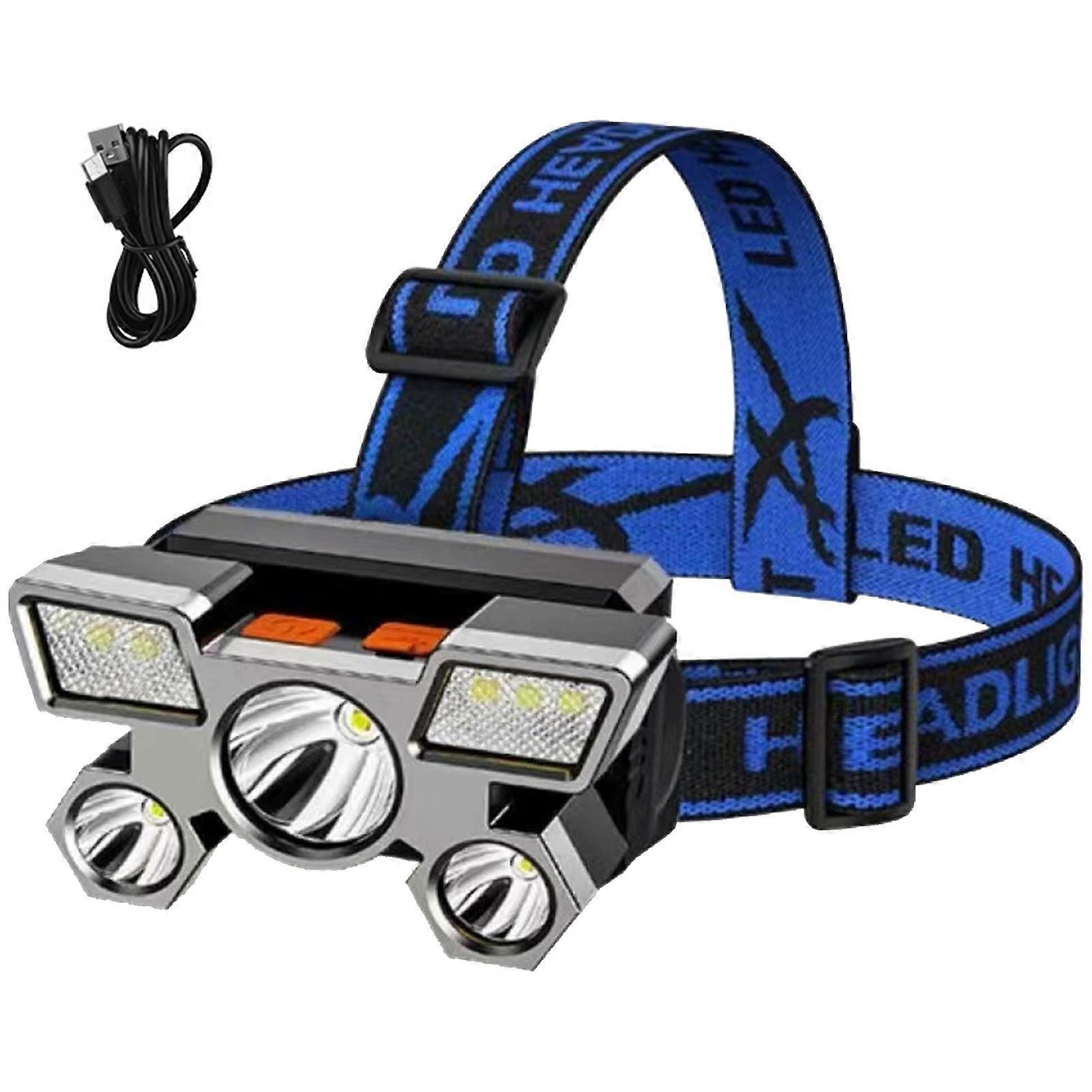 Rechargeable Head-Mounted Lamp Waterproof Flashlight Professional  Work Light
