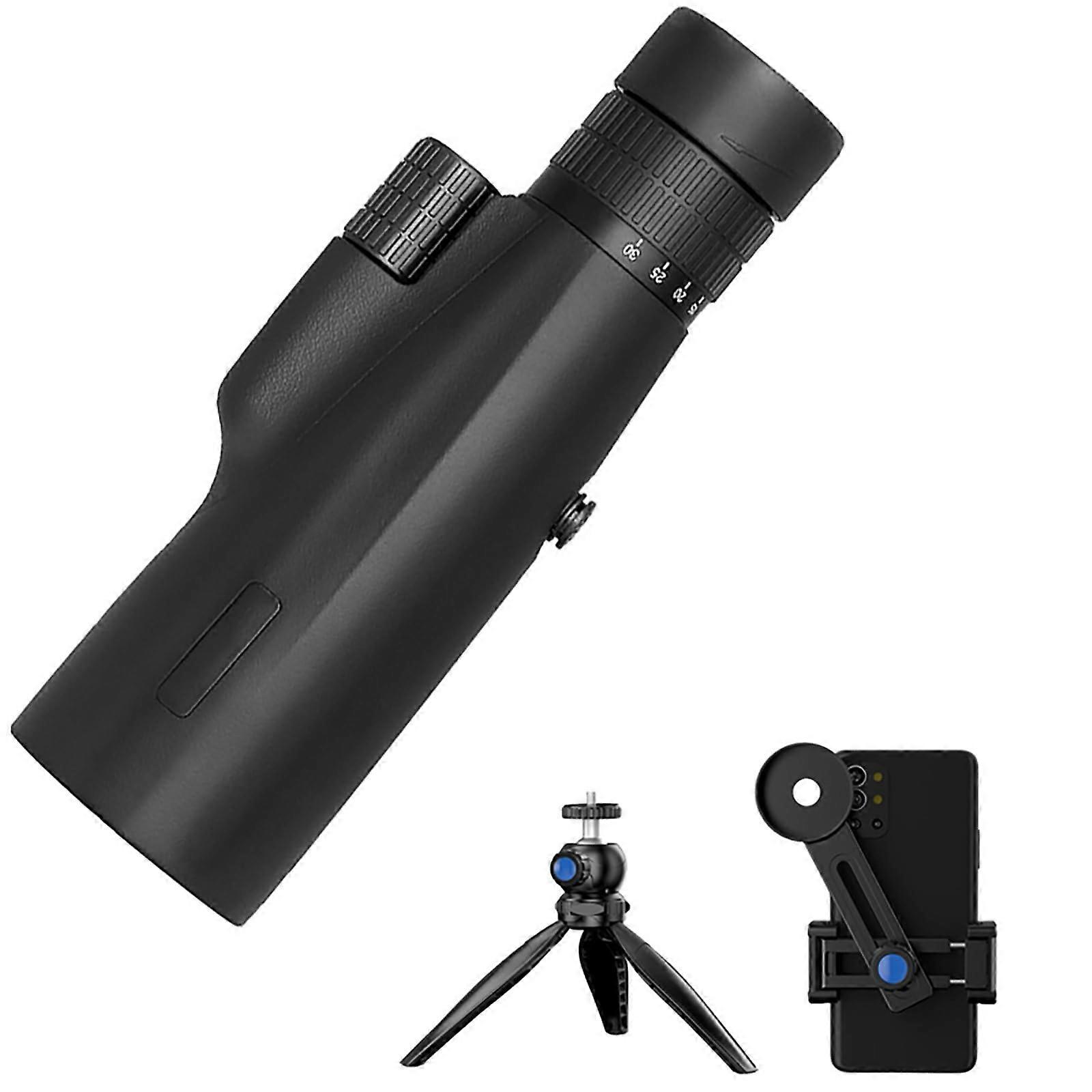 10X30 HD Monocular Telescope with Smartphone Holder - High Power Monocular Telescope with BAK-4 Prism and FMC Lens